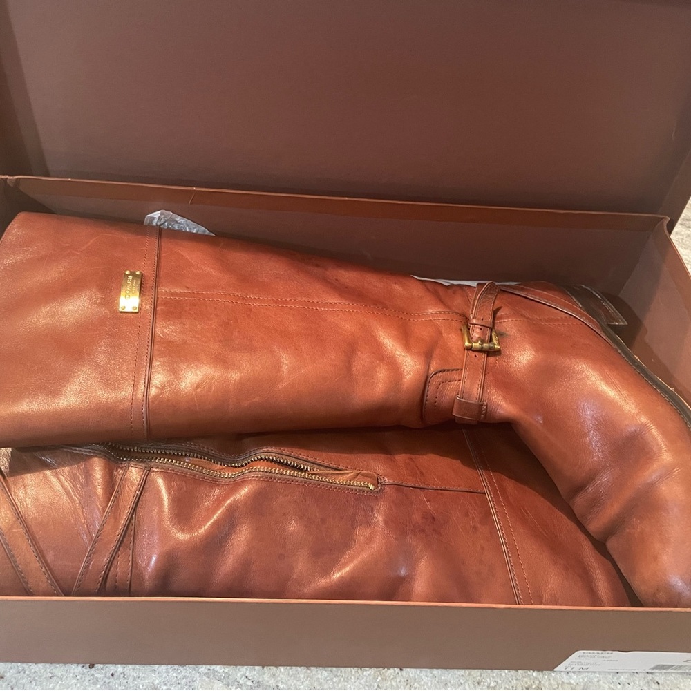 Coach Mica Calf Chestnut Boots